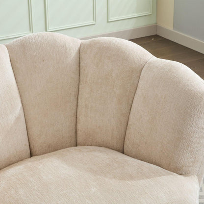 Eleganter Loungesessel | Moderner Drehbarer Chenille Sessel mit Ergonomischem Design | Komfortabler Relaxsessel für Wohnzimmer 5