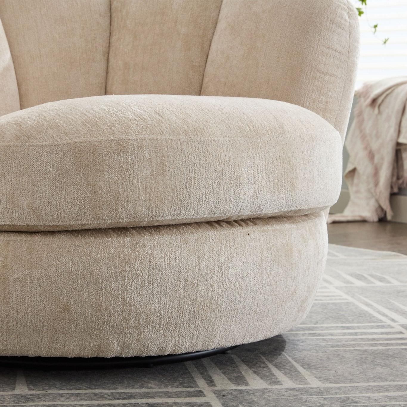 Eleganter Loungesessel | Moderner Drehbarer Chenille Sessel mit Ergonomischem Design | Komfortabler Relaxsessel für Wohnzimmer 7