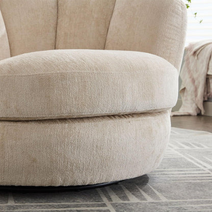 Eleganter Loungesessel | Moderner Drehbarer Chenille Sessel mit Ergonomischem Design | Komfortabler Relaxsessel für Wohnzimmer 7