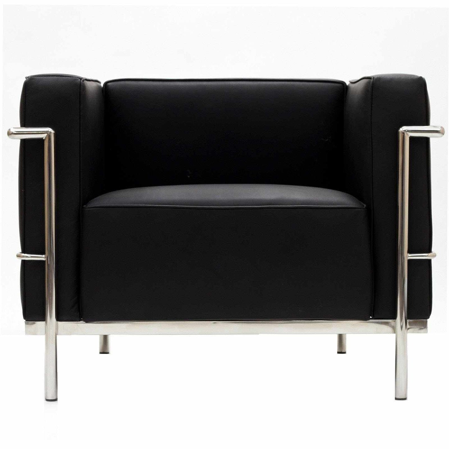 Eleganter Sessel im LC3-Stil mit Hochwertigem Leder & Verchromtem Stahlrahmen | Modernes Design für Stil und Komfort 0