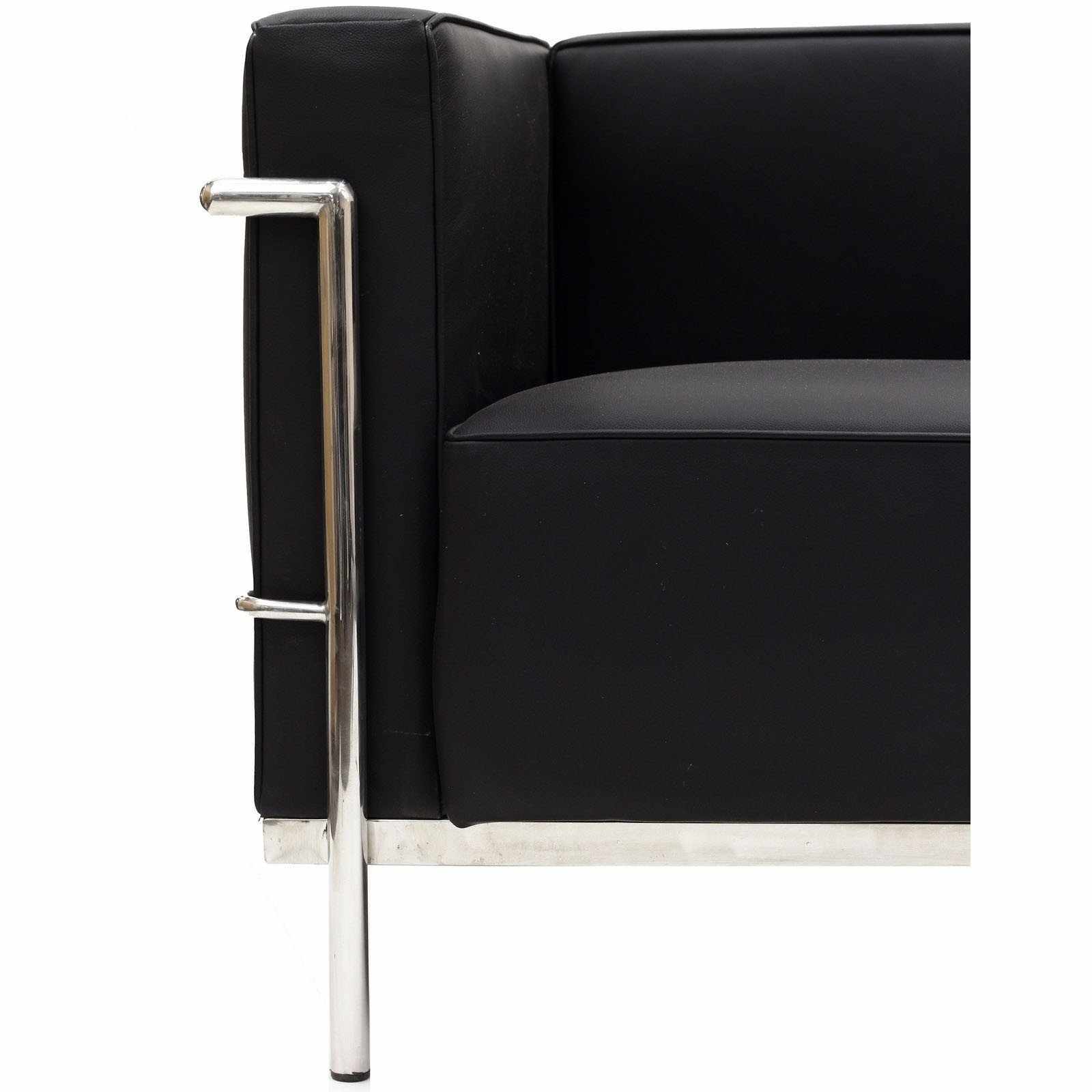 Eleganter Sessel im LC3-Stil mit Hochwertigem Leder & Verchromtem Stahlrahmen | Modernes Design für Stil und Komfort 1