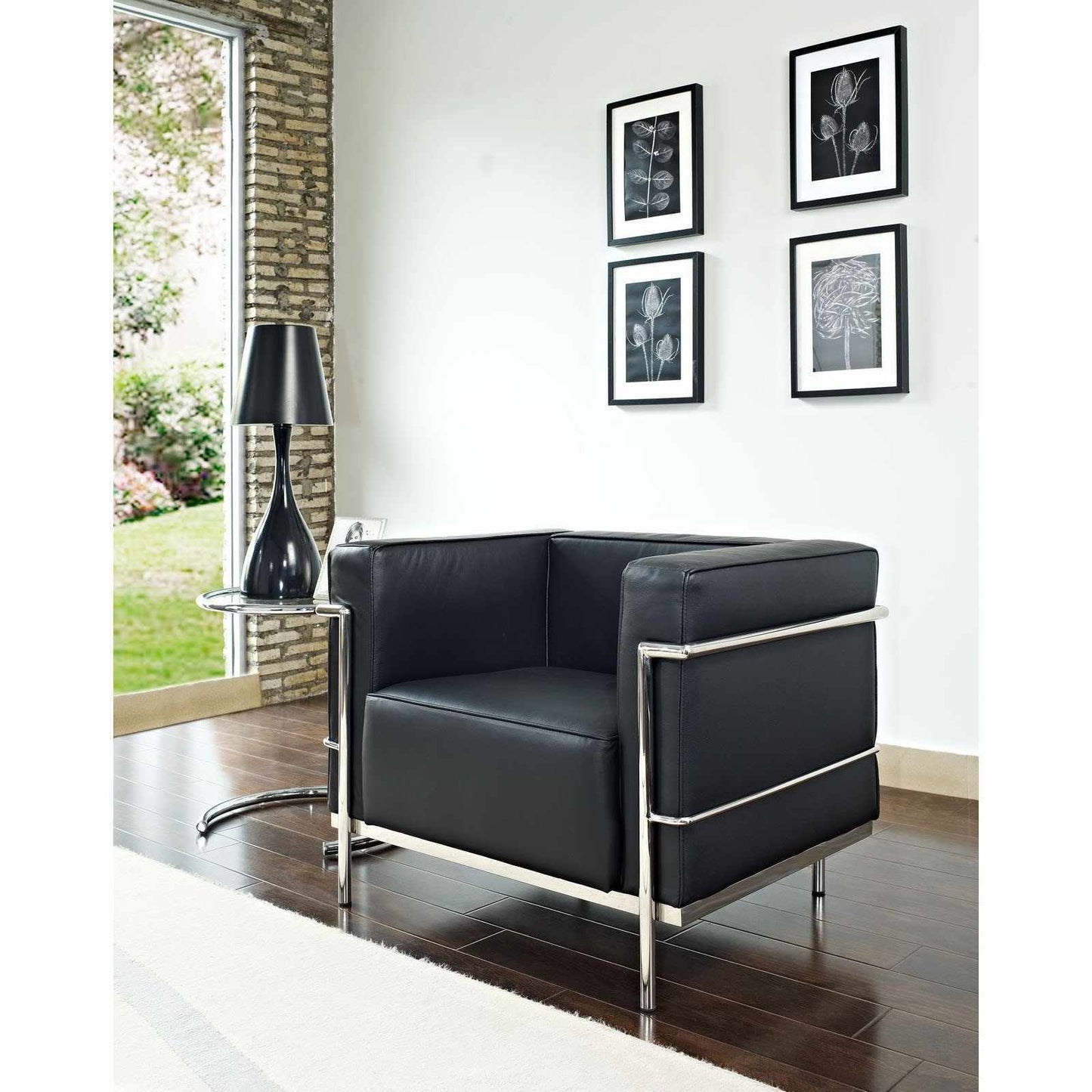 Eleganter Sessel im LC3-Stil mit Hochwertigem Leder & Verchromtem Stahlrahmen | Modernes Design für Stil und Komfort 4