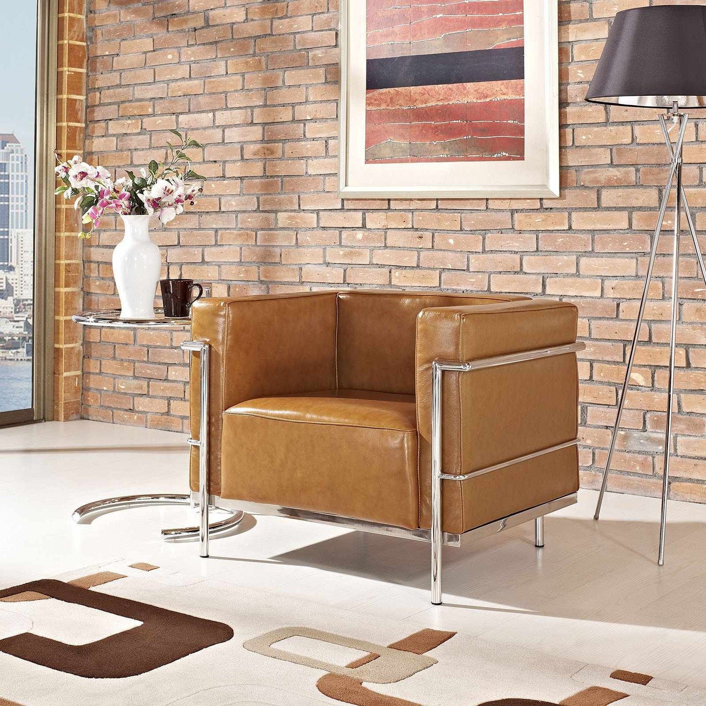 Eleganter Sessel im LC3-Stil mit Hochwertigem Leder & Verchromtem Stahlrahmen | Modernes Design für Stil und Komfort 6