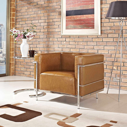Eleganter Sessel im LC3-Stil mit Hochwertigem Leder & Verchromtem Stahlrahmen | Modernes Design für Stil und Komfort 6