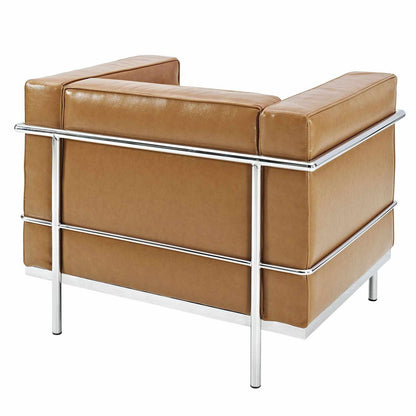 Eleganter Sessel im LC3-Stil mit Hochwertigem Leder & Verchromtem Stahlrahmen | Modernes Design für Stil und Komfort 7