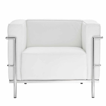 Eleganter Sessel im LC3-Stil mit Hochwertigem Leder & Verchromtem Stahlrahmen | Modernes Design für Stil und Komfort 9