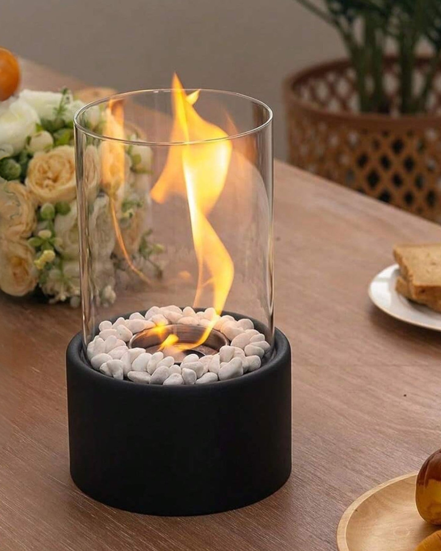 Ewige Flamme | Öllampe aus Metall & Glas mit offener Flamme | Elegantes Design für romantische Abende 2