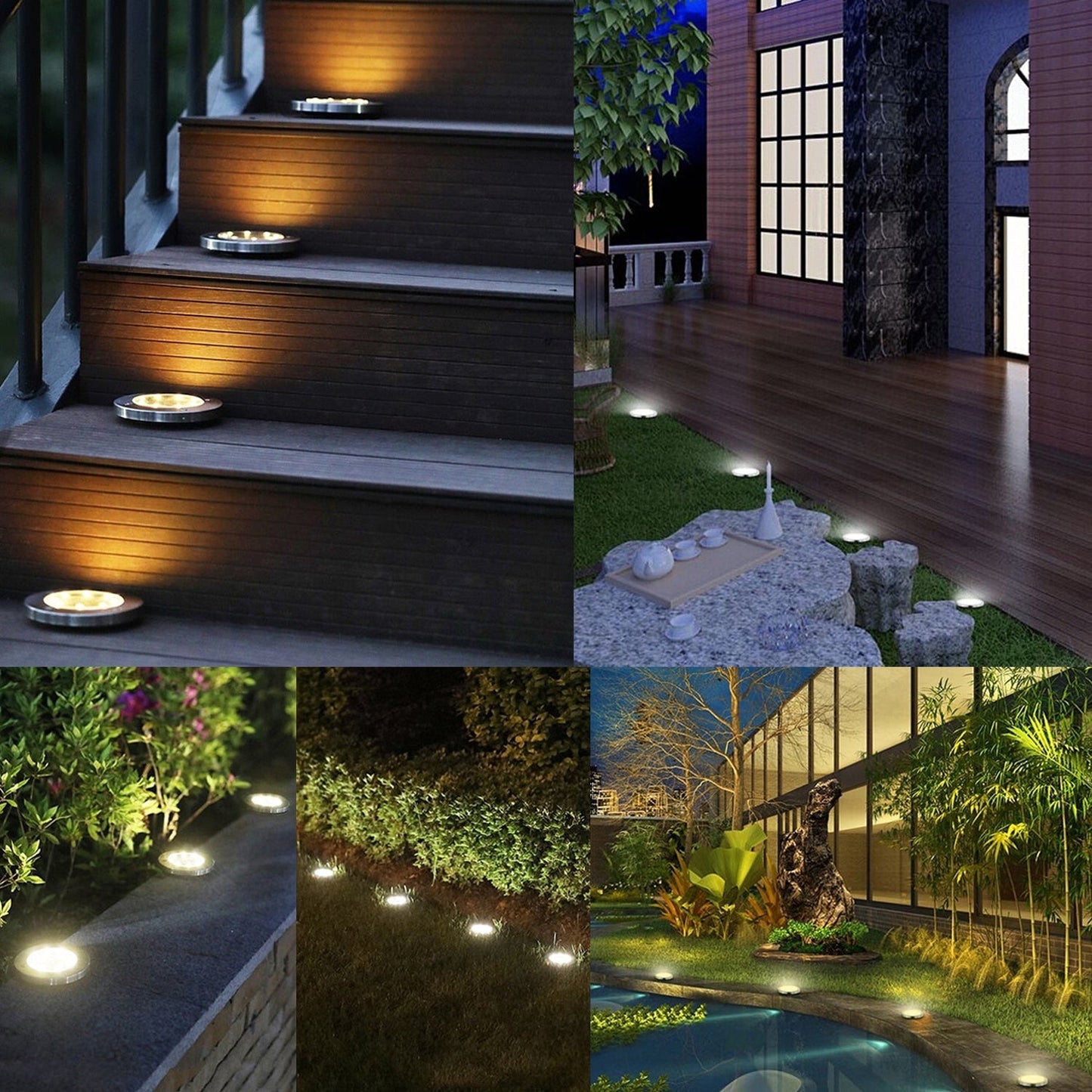 Gartenlampen Deluxe | Hochwertige Solar Gartenleuchten mit Automatischer Ein/Aus-Funktion | IP65 Wasserdicht für Stimmungsvolle Außenbeleuchtung 3