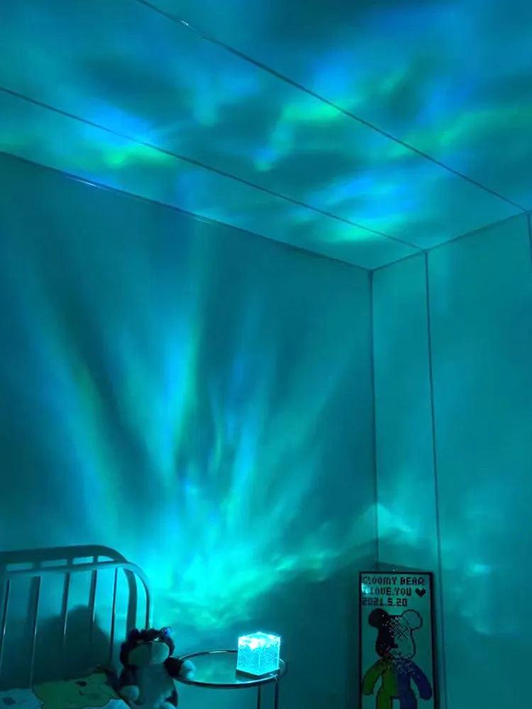 GlowWave | LED Nachtlicht mit Wasserwellenprojektionen & 16 Farben | Entspannendes Nachtlicht für stilvolle Wohnkultur 4