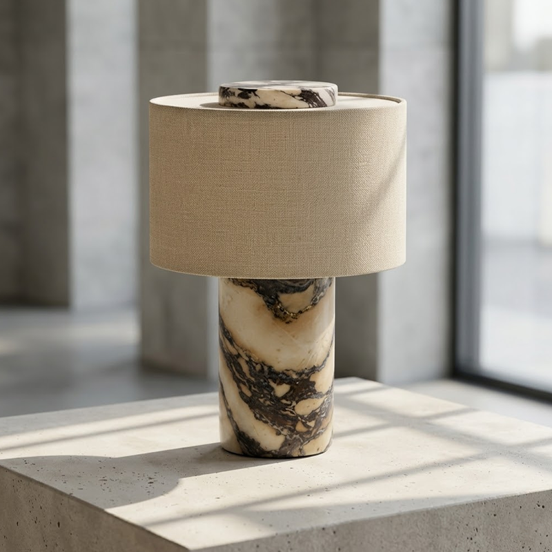 Luna Marmor Tischlampe mit Touch-Dimmfunktion