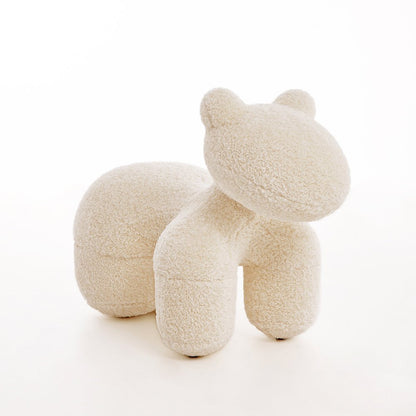 Kleiner Lammhocker | Kinderhocker mit Flauschigem Design für Spaß und Sicherheit 0