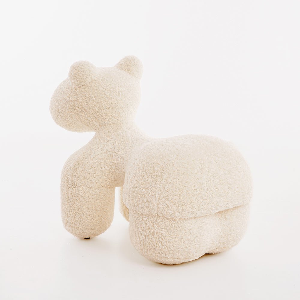 Kleiner Lammhocker | Kinderhocker mit Flauschigem Design für Spaß und Sicherheit 2