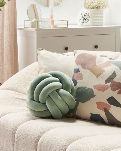Knotenkissen | Samt Dekoratives Kissen mit Modernem Design | Stylische Ergänzung für Ihr Zuhause 1