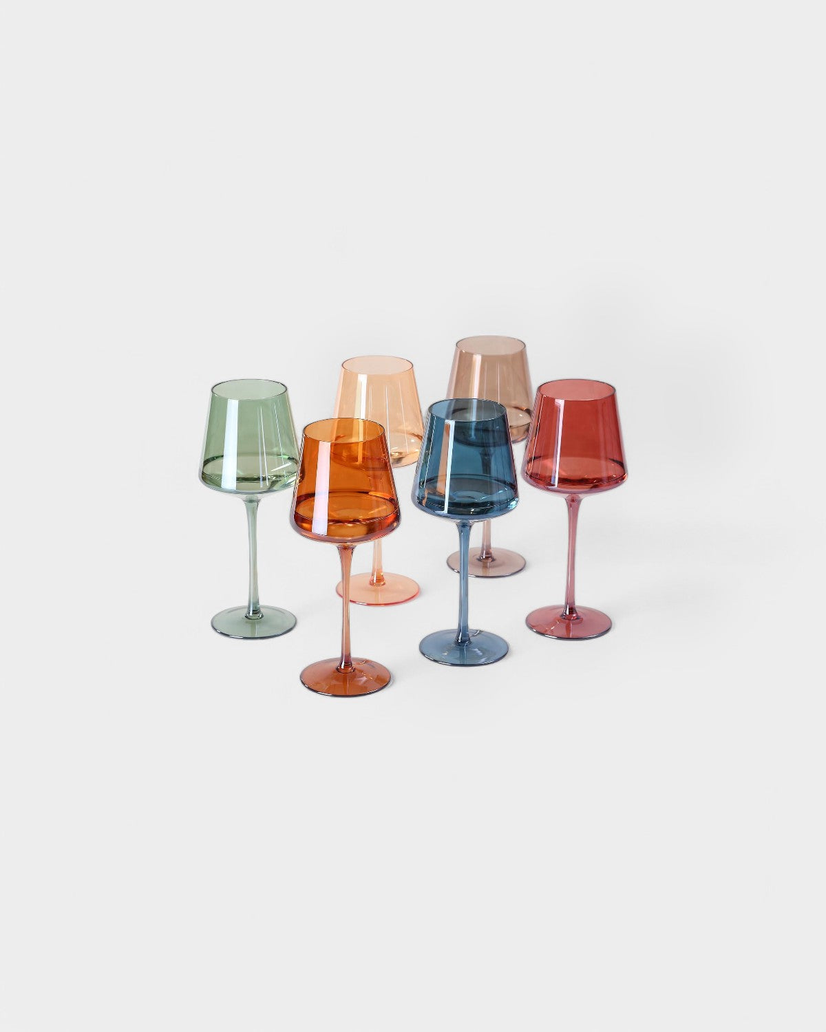 L'Art du Verre | Handgefertigtes Glas-Set mit 6 bunten Weingläsern | Einzigartige Eleganz für jeden Anlass 0