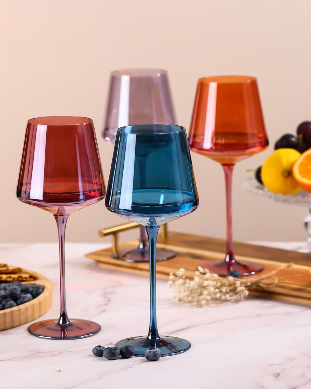 L'Art du Verre | Handgefertigtes Glas-Set mit 6 bunten Weingläsern | Einzigartige Eleganz für jeden Anlass 2