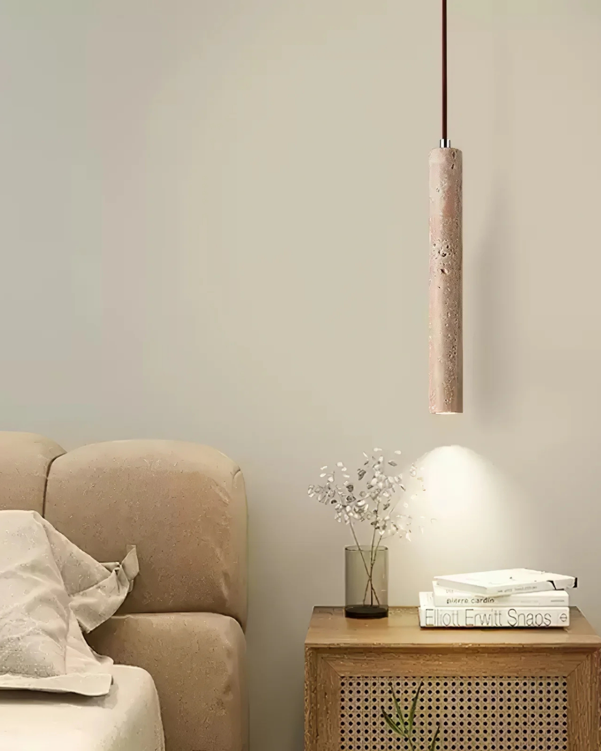 La Colonne | Pendelleuchte aus Travertinstein mit Organischer Textur | Zeitloses Design für Esszimmer und Eleganz 3