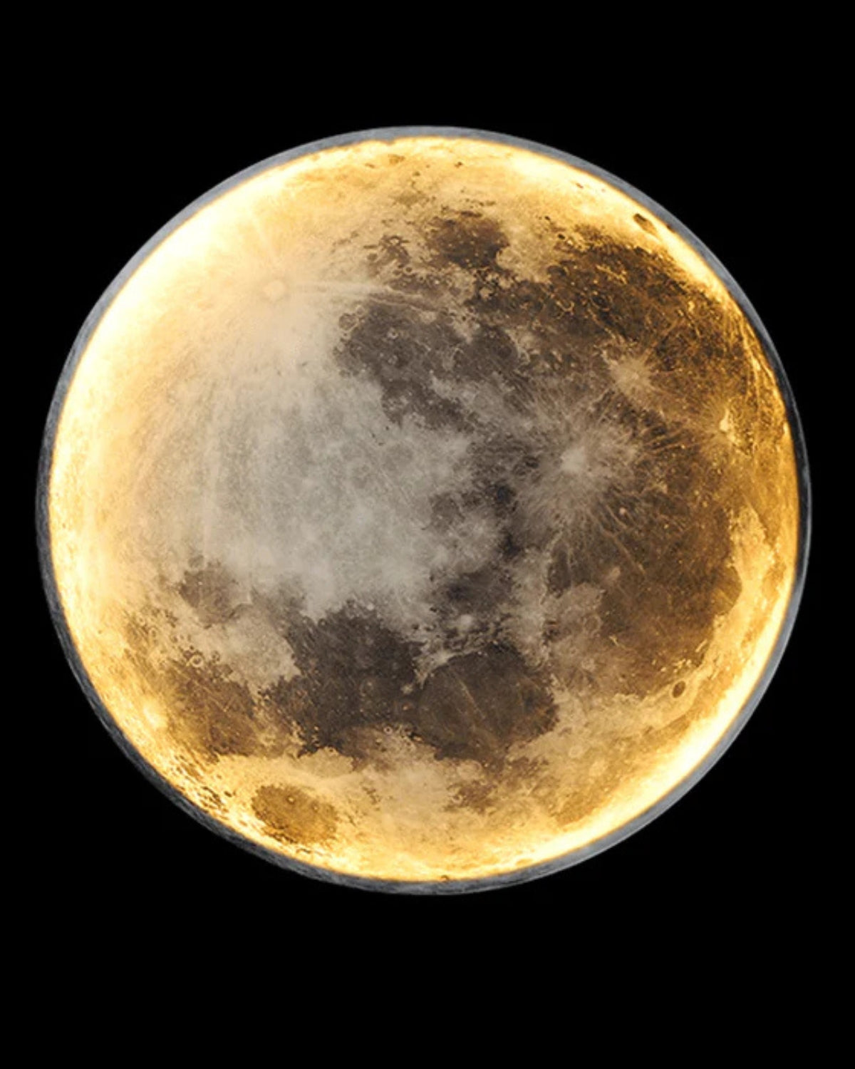 La Lune Éthérée | LED Mondlicht Wandleuchte mit Detailreicher Oberfläche | Beruhigende Atmosphäre für Ihr Zuhause 4