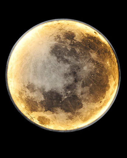 La Lune Éthérée | LED Mondlicht Wandleuchte mit Detailreicher Oberfläche | Beruhigende Atmosphäre für Ihr Zuhause 4