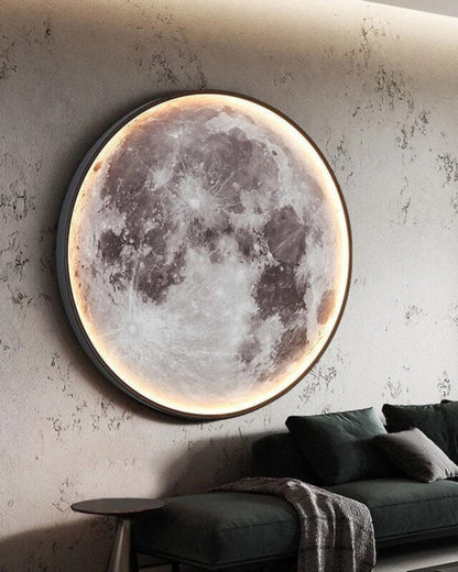 La Lune Éthérée | LED Mondlicht Wandleuchte mit Detailreicher Oberfläche | Beruhigende Atmosphäre für Ihr Zuhause 8