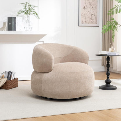 Loungesessel Max | Drehbarer Loungesessel mit Ergonomischer Polsterung | Beige für Optimalen Komfort 2