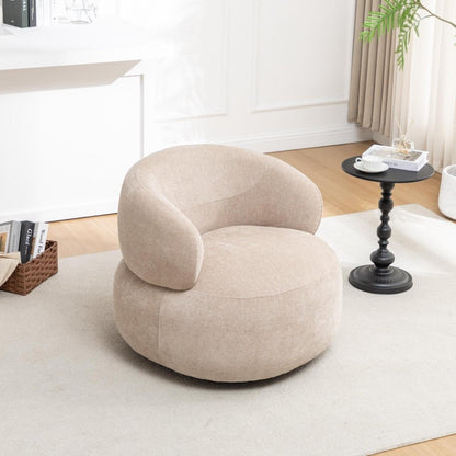 Loungesessel Max | Drehbarer Loungesessel mit Ergonomischer Polsterung | Beige für Optimalen Komfort 4