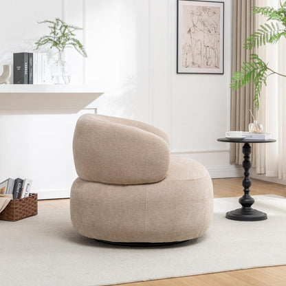 Loungesessel Max | Drehbarer Loungesessel mit Ergonomischer Polsterung | Beige für Optimalen Komfort 5