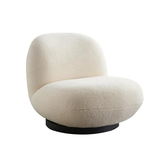 Loungesessel Modern | Drehbarer Teddy Bouclé Sessel für Komfort im Wohnzimmer 0