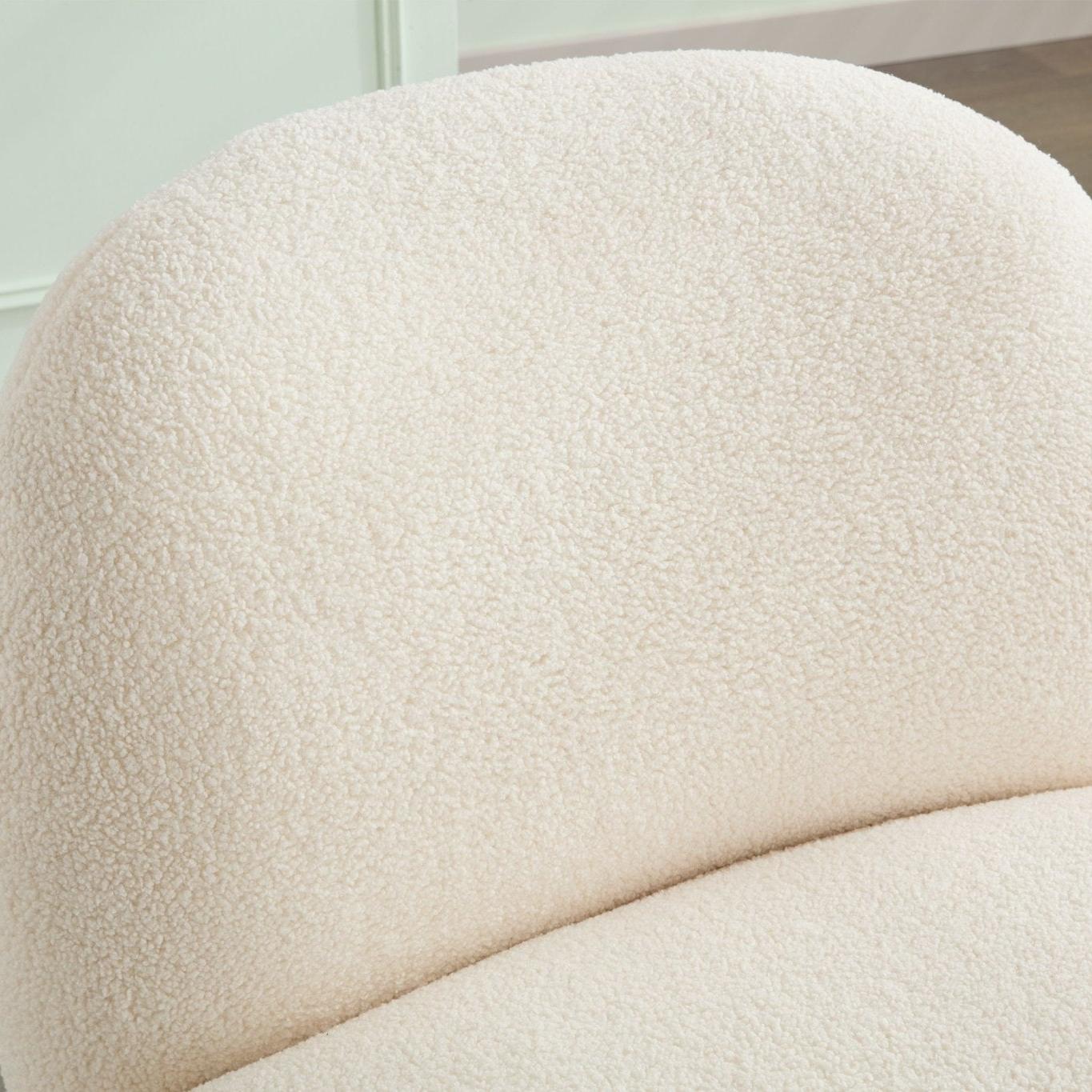 Loungesessel Modern | Drehbarer Teddy Bouclé Sessel für Komfort im Wohnzimmer 6