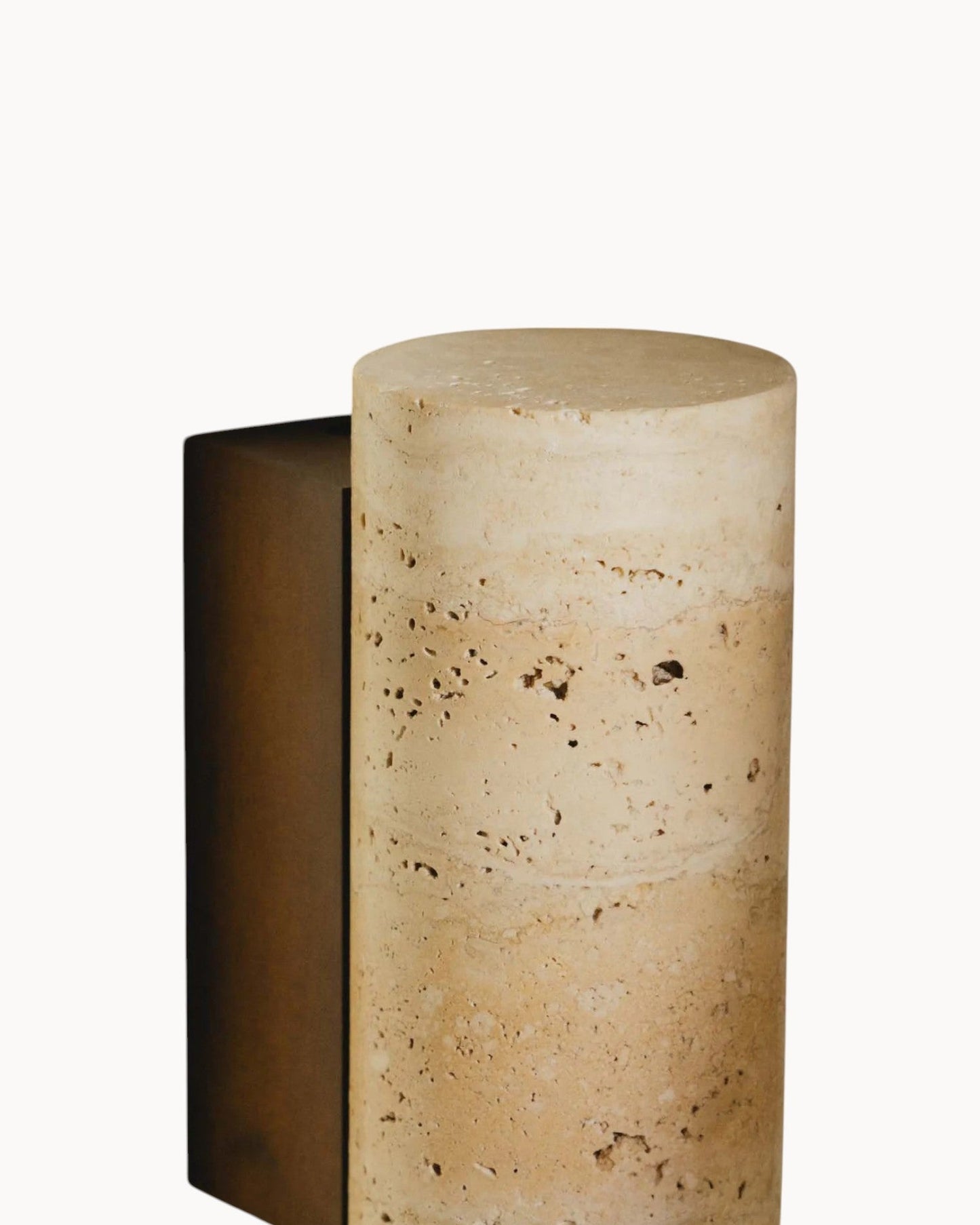 Lumina Stone | Wandleuchte Innen aus Travertin mit Holzfuß | Stilvolle Beleuchtung für Elegante Räume 3
