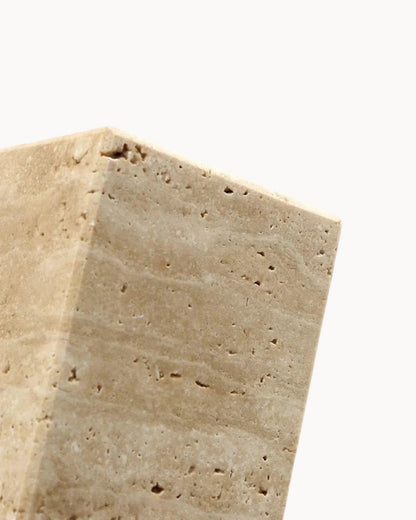 Lumina Stone | Wandleuchte Innen aus Travertin mit Holzfuß | Stilvolle Beleuchtung für Elegante Räume 6