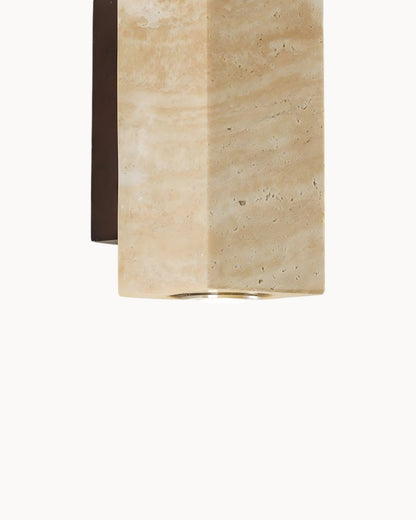 Lumina Stone | Wandleuchte Innen aus Travertin mit Holzfuß | Stilvolle Beleuchtung für Elegante Räume 7
