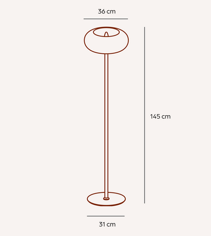 LED-Stehlampe AURELIO, Maßangaben