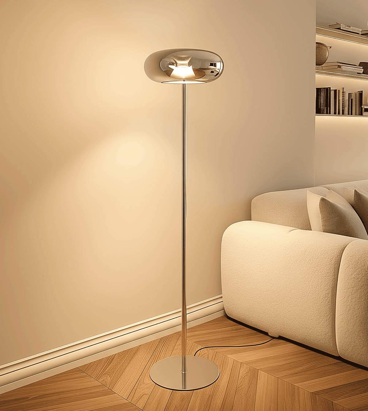 LED-Stehlampe AURELIO im Wohnraum