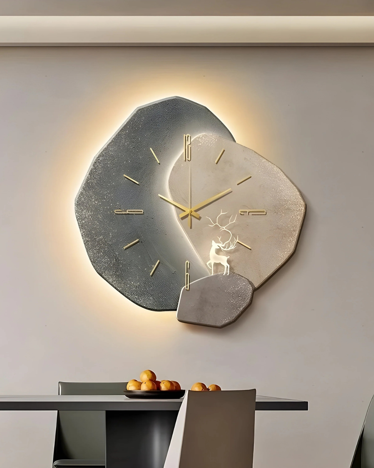 Lune Aura | Wanduhr Modern mit Mondmotiv & Minimalistischem Design | Elegante Uhr für Stilvolle Räume 8