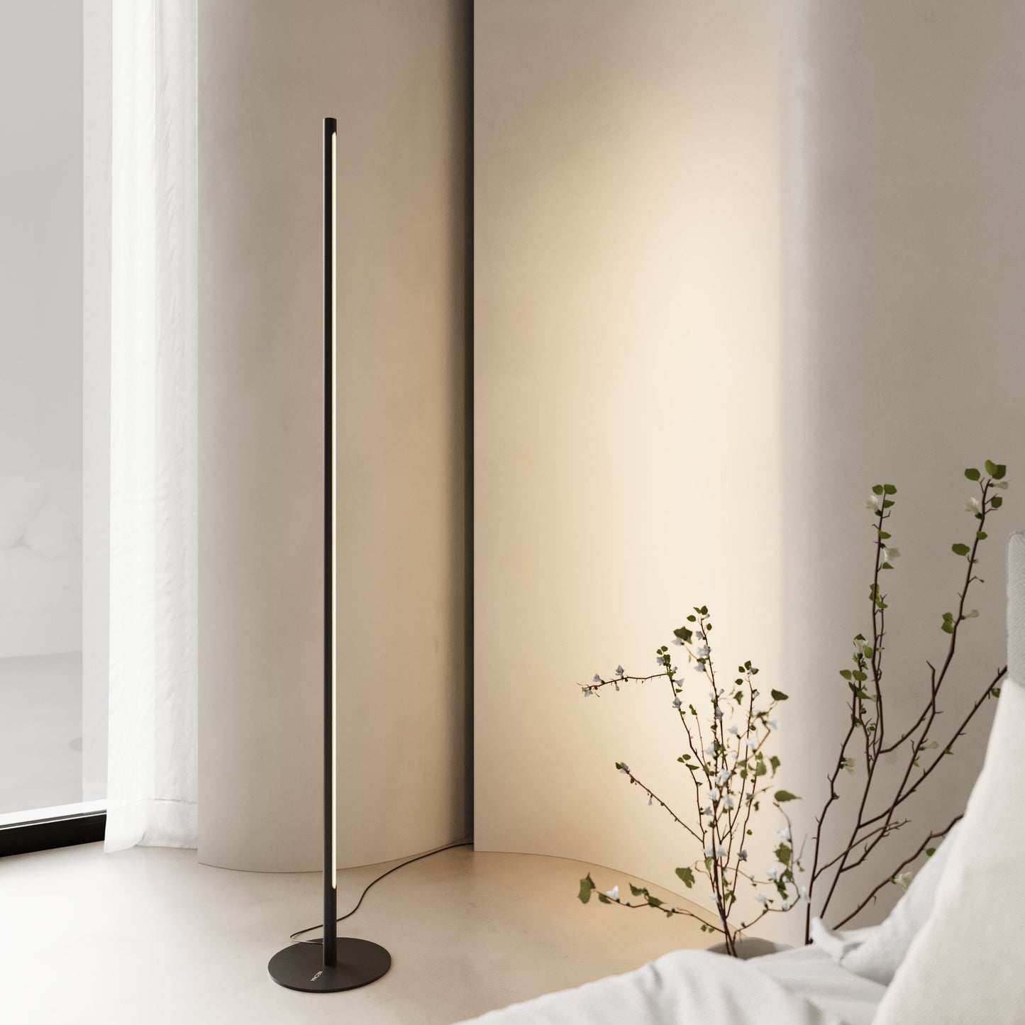 Minimalist | LED Stehlampe Dimmbar mit Fernbedienung | Platzsparende Beleuchtung für Einzigartiges Ambiente 3