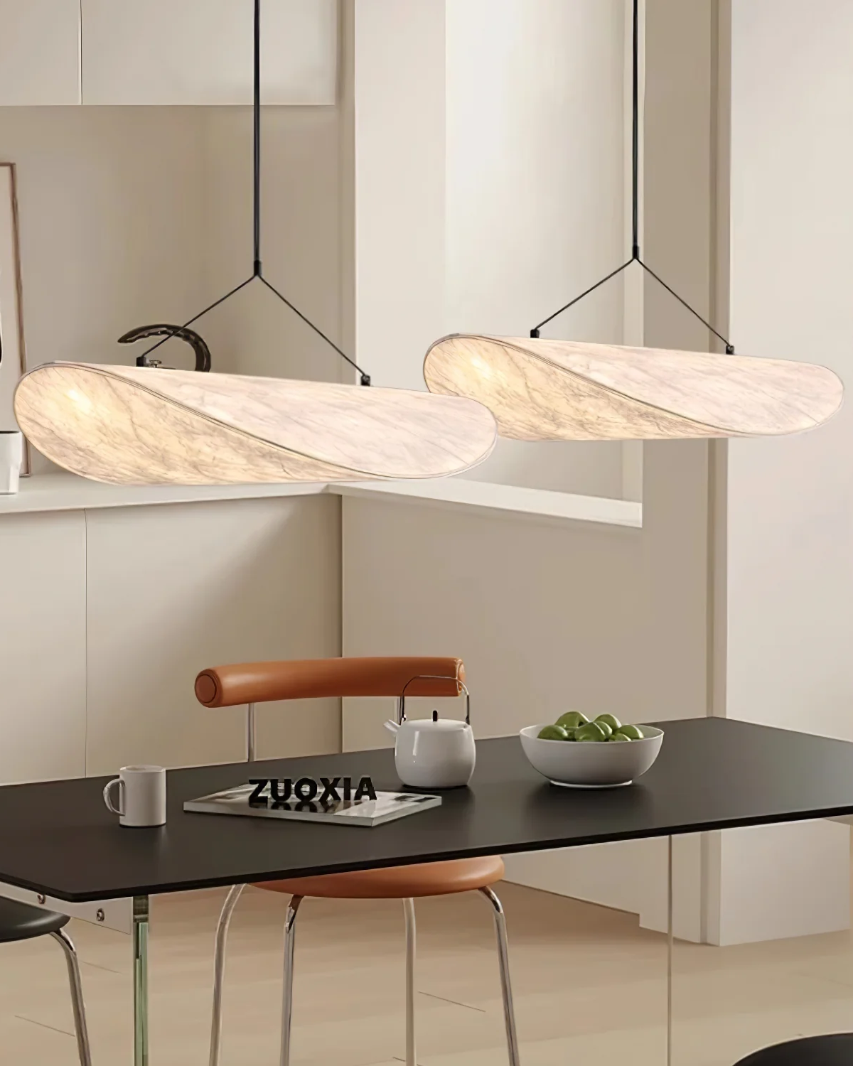 Minimalistische Pendelleuchte für Esstisch mit Skulpturalem Design | Elegante Hängeleuchte für Ruhige Atmosphäre 2