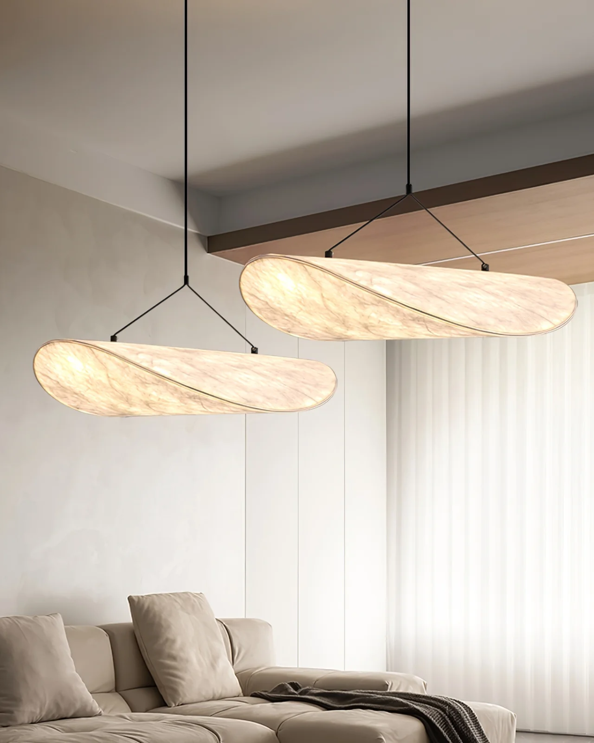 Minimalistische Pendelleuchte für Esstisch mit Skulpturalem Design | Elegante Hängeleuchte für Ruhige Atmosphäre 7