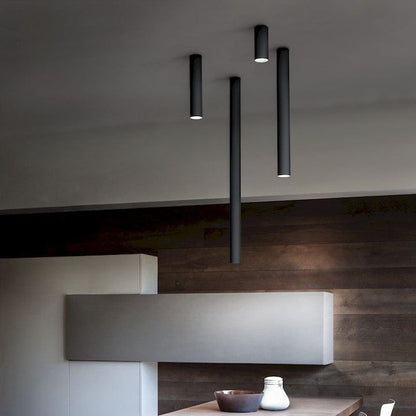 Moderne A-Tube Deckenlampe mit Direkter Lichtquelle | Stilvolles Design für Wohnräume in Schwarz 0