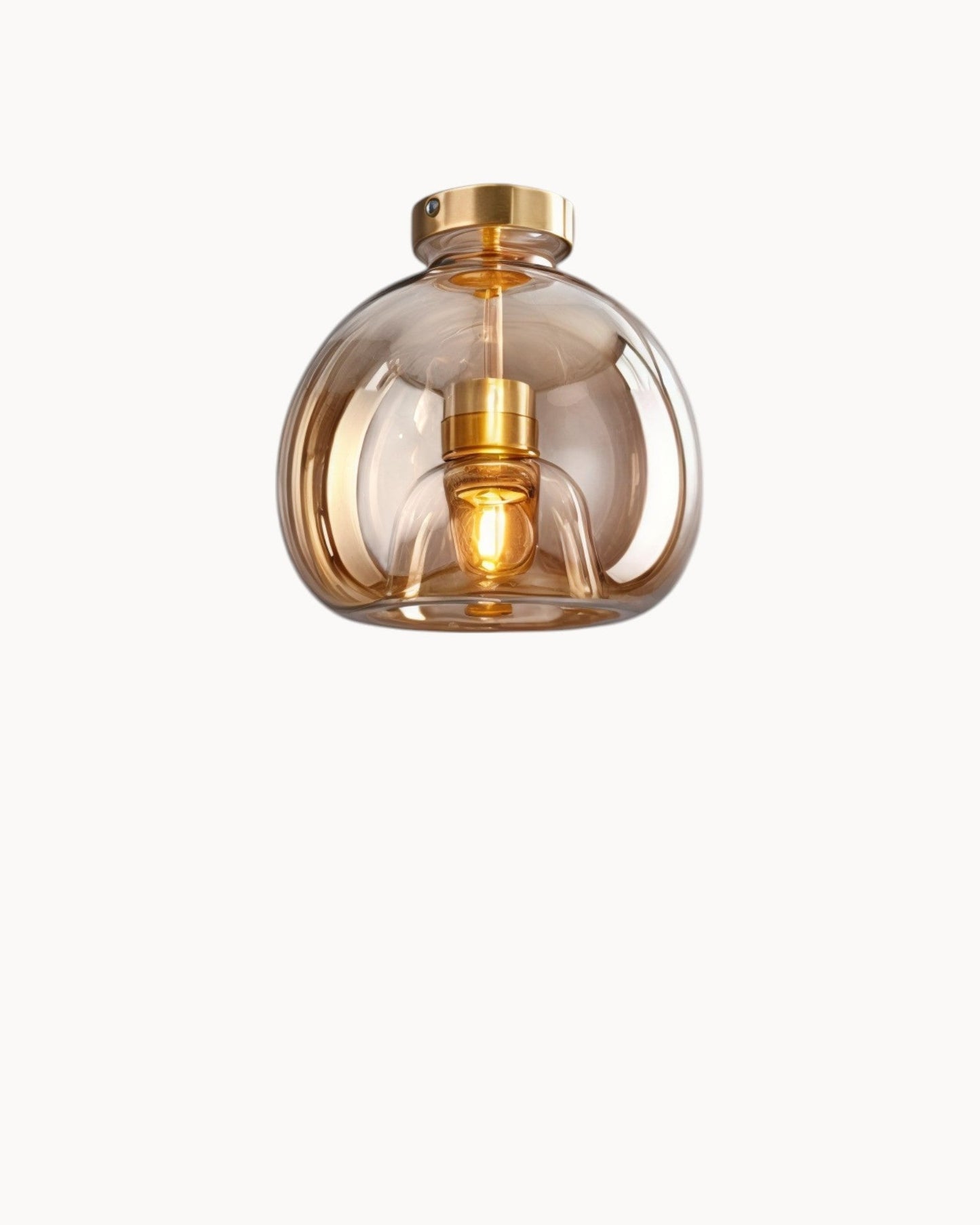 Moderne Deckenlampe mit LED-Beleuchtung und Rauchgrauem Glasschirm | Elegante Deckenleuchte für Stil im Wohnzimmer 4