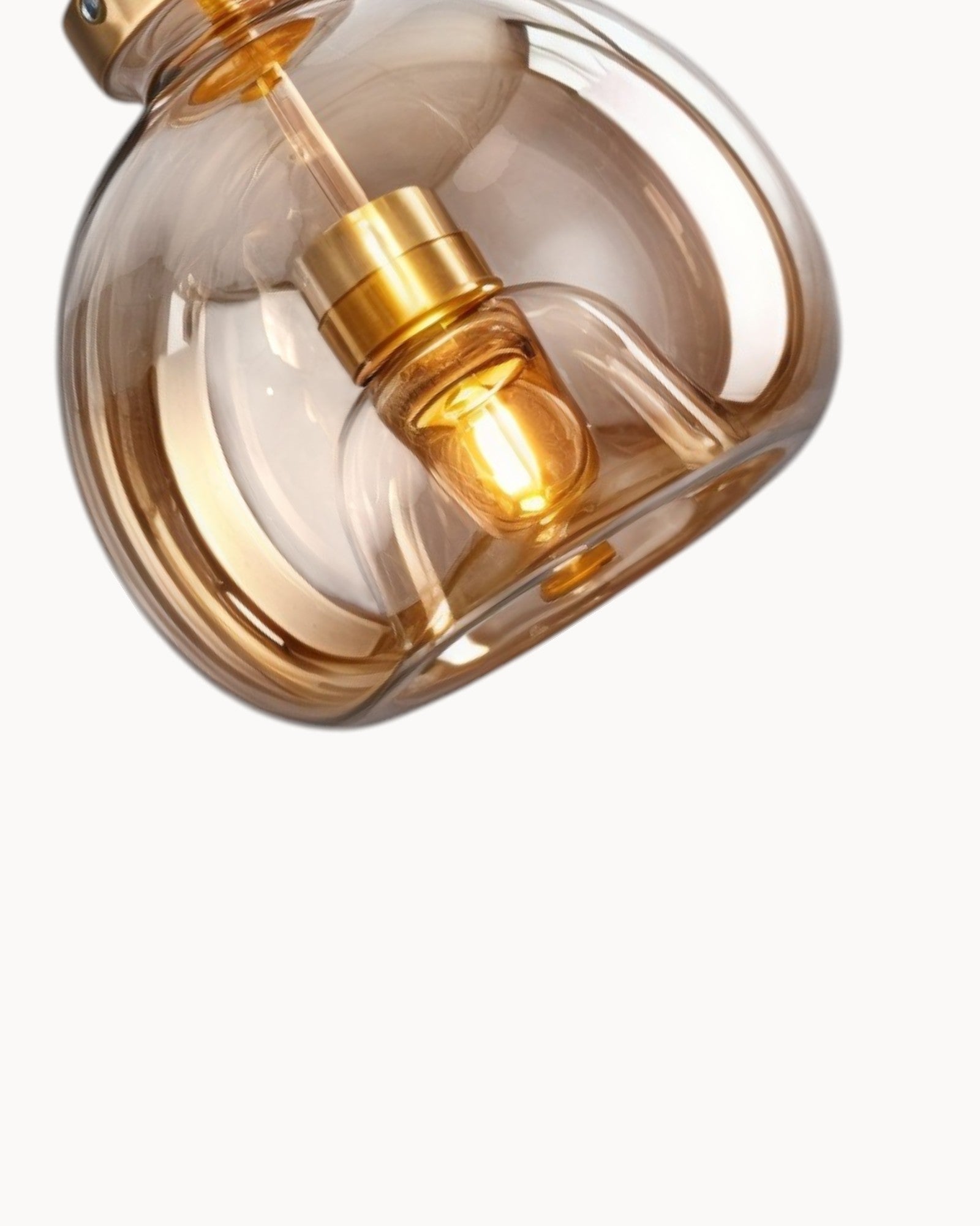 Moderne Deckenlampe mit LED-Beleuchtung und Rauchgrauem Glasschirm | Elegante Deckenleuchte für Stil im Wohnzimmer 5