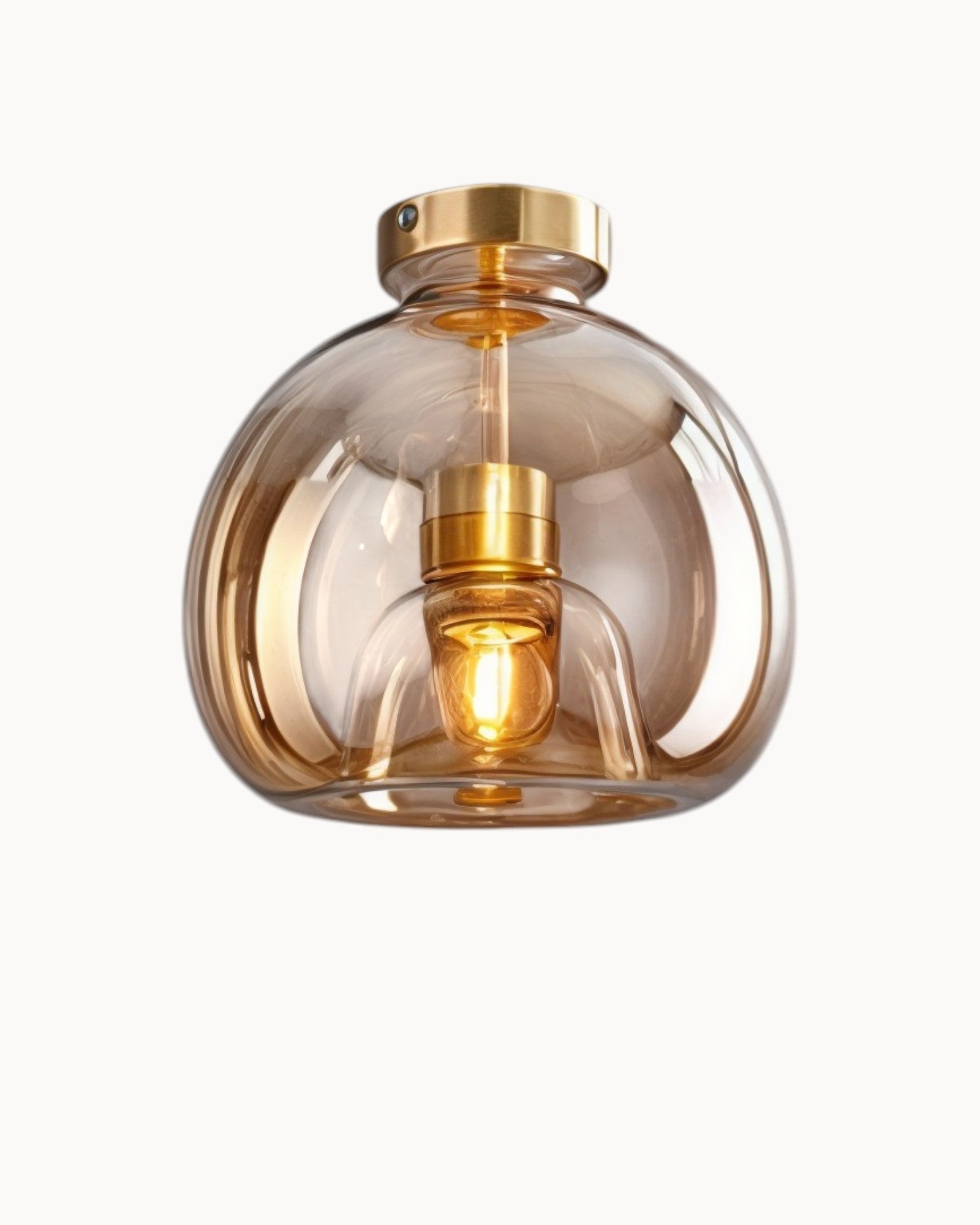 Moderne Deckenlampe mit LED-Beleuchtung und Rauchgrauem Glasschirm | Elegante Deckenleuchte für Stil im Wohnzimmer 6