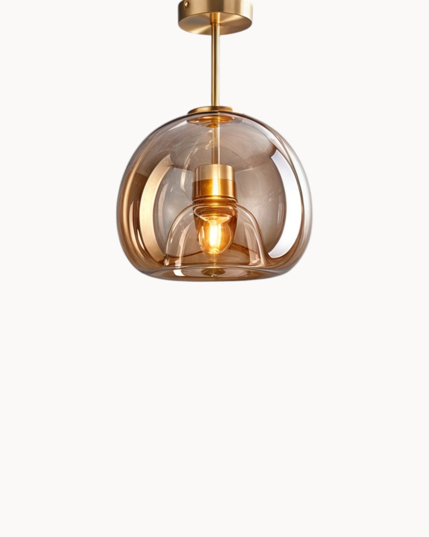 Moderne Deckenlampe mit LED-Beleuchtung und Rauchgrauem Glasschirm | Elegante Deckenleuchte für Stil im Wohnzimmer 9