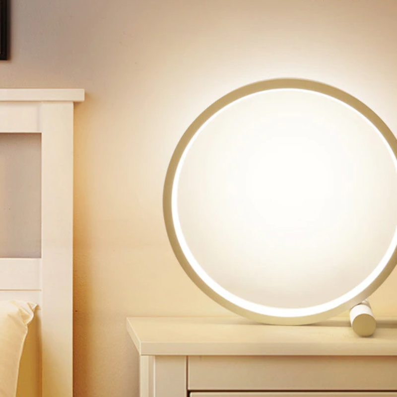 Moderne Halo | LED Nachttischlampe mit Dimmfunktion | Minimalistisches Design für Entspannende Atmosphäre 5