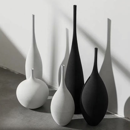 Moderne Keramikvase | Minimalistisches Design mit Organischer Form | Elegante Blumendekoration für Jedes Zuhause 2