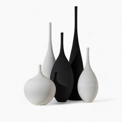 Moderne Keramikvase | Minimalistisches Design mit Organischer Form | Elegante Blumendekoration für Jedes Zuhause 3