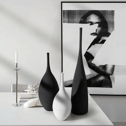 Moderne Keramikvase | Minimalistisches Design mit Organischer Form | Elegante Blumendekoration für Jedes Zuhause 4