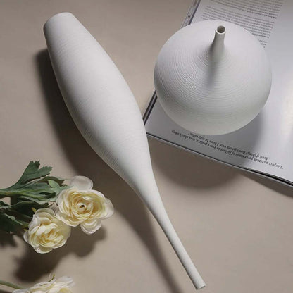 Moderne Keramikvase | Minimalistisches Design mit Organischer Form | Elegante Blumendekoration für Jedes Zuhause 5