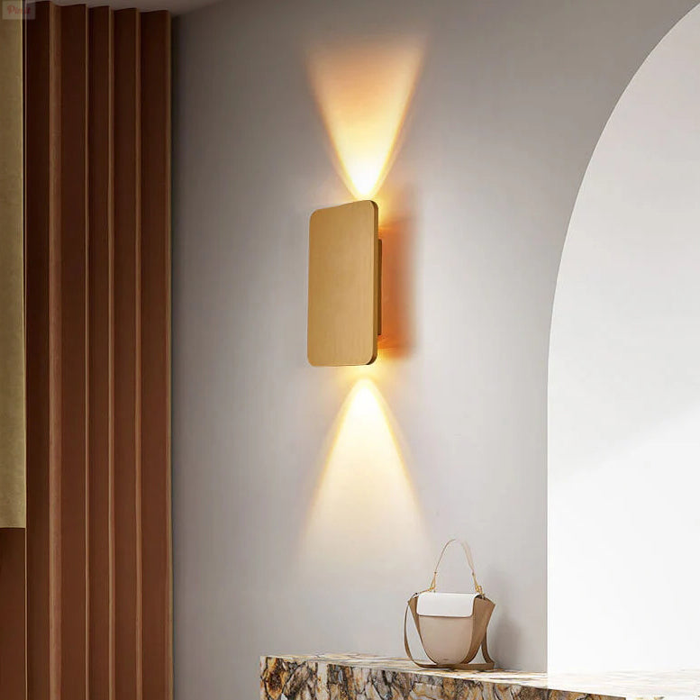 Moderne LED-Wandleuchte Innen aus Aluminium mit 2 Lichtquellen | Minimalistisches Design für Stilvolle Räume 0