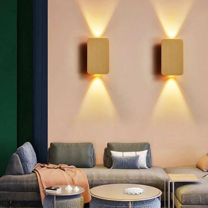 Moderne LED-Wandleuchte Innen aus Aluminium mit 2 Lichtquellen | Minimalistisches Design für Stilvolle Räume 10