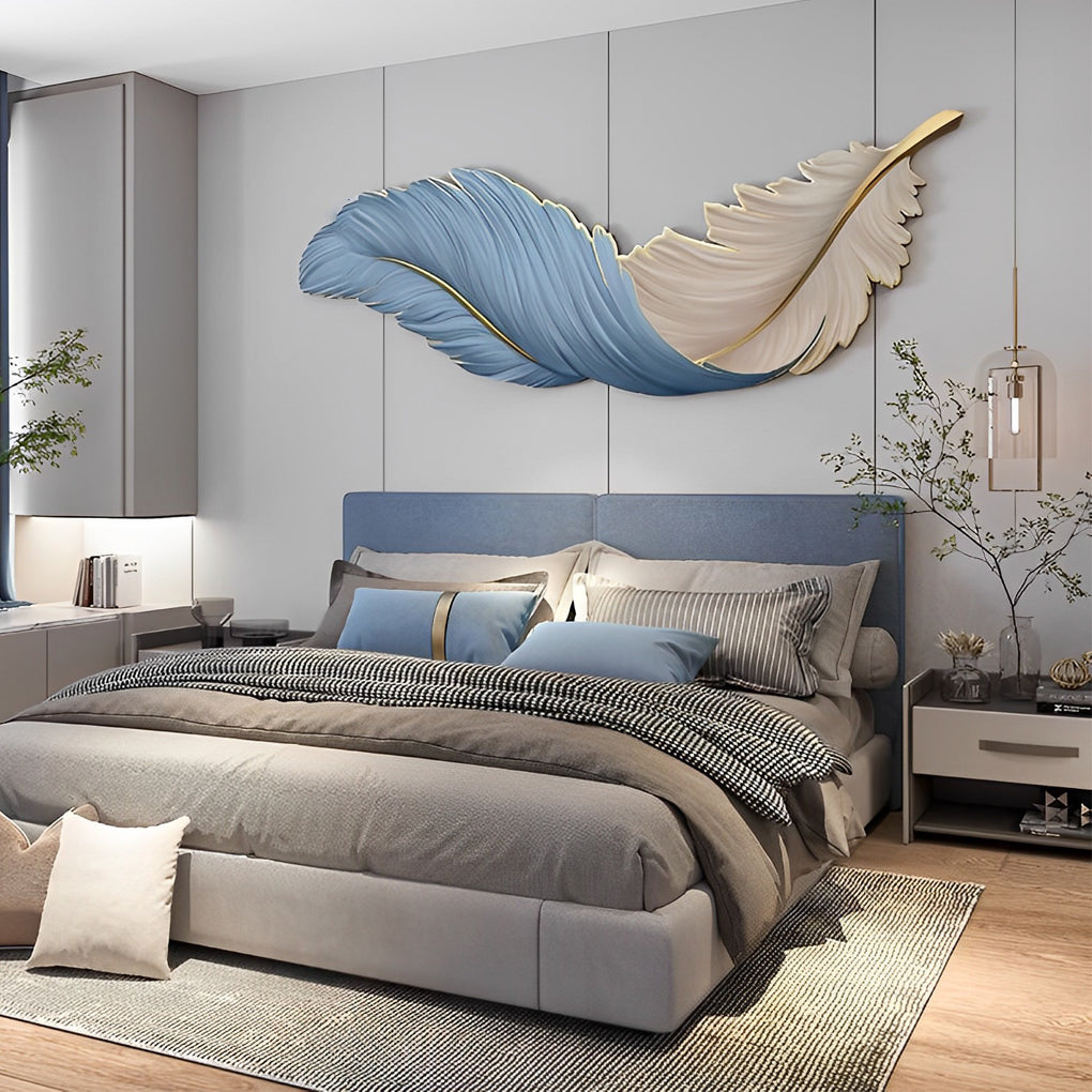 Moderne LED-Wandleuchte Innen mit Fernbedienung & Federdesign | Kreative Lichtquelle für stilvolle Räume 0